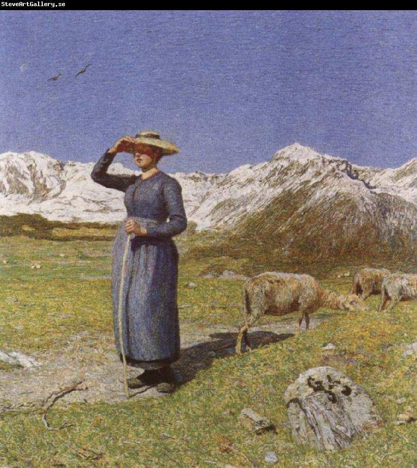 Giovanni Segantini Midday in the Alps